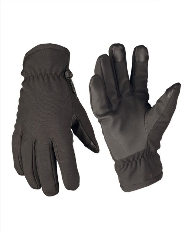 SoftShell Thinsulate Mil-Tec Gloves, Black