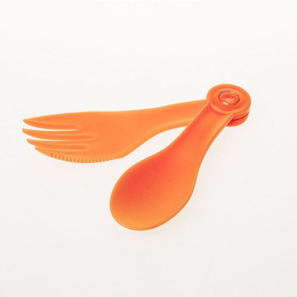 Tramp folding spoon/fork, orange