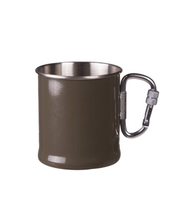 Karabinerbecher Mil-Tec mug (250ml), Olive color