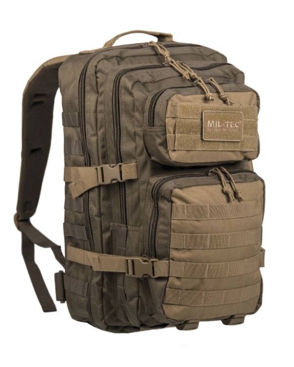 Large Mil-Tec Backpack, Ranger Green/Coyote (36L)