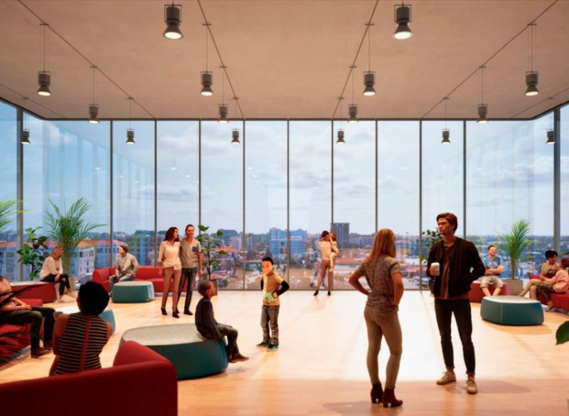 Renzo Piano unveils images of cultural centre topped with viewing box