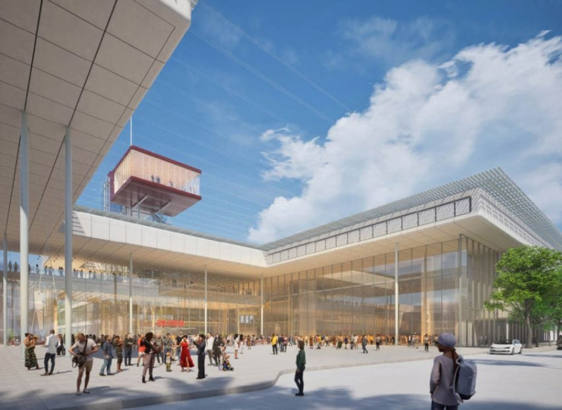 Renzo Piano unveils images of cultural centre topped with viewing box